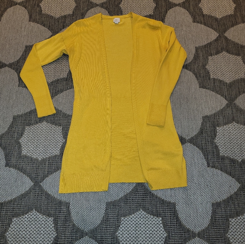 Yellow cardigan
